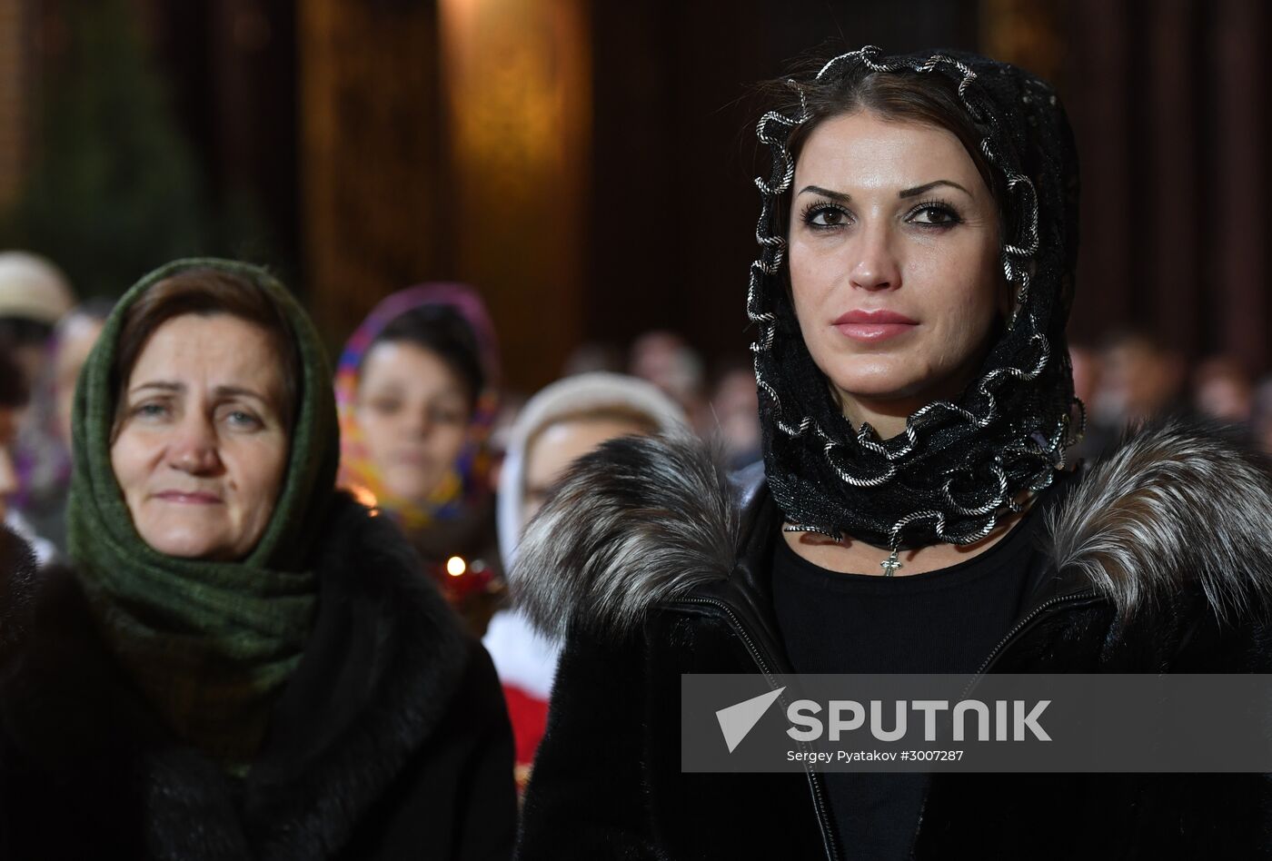Christmas service at Cathedral of Christ the Savior
