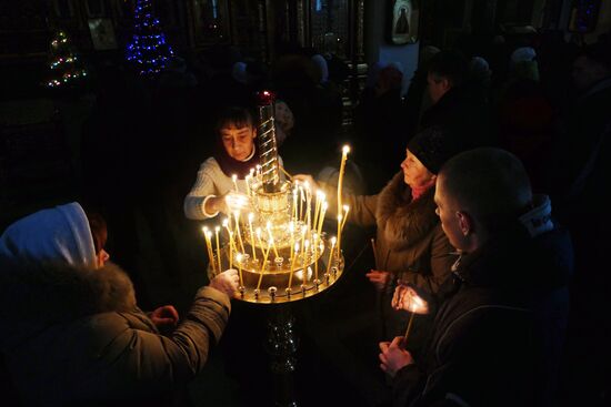Christmas celebrations in Donetsk