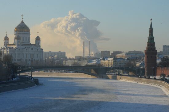 Freezing temperatures in Moscow