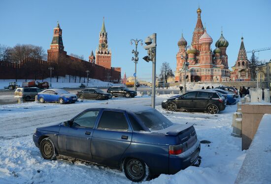 Freezing temperatures in Moscow