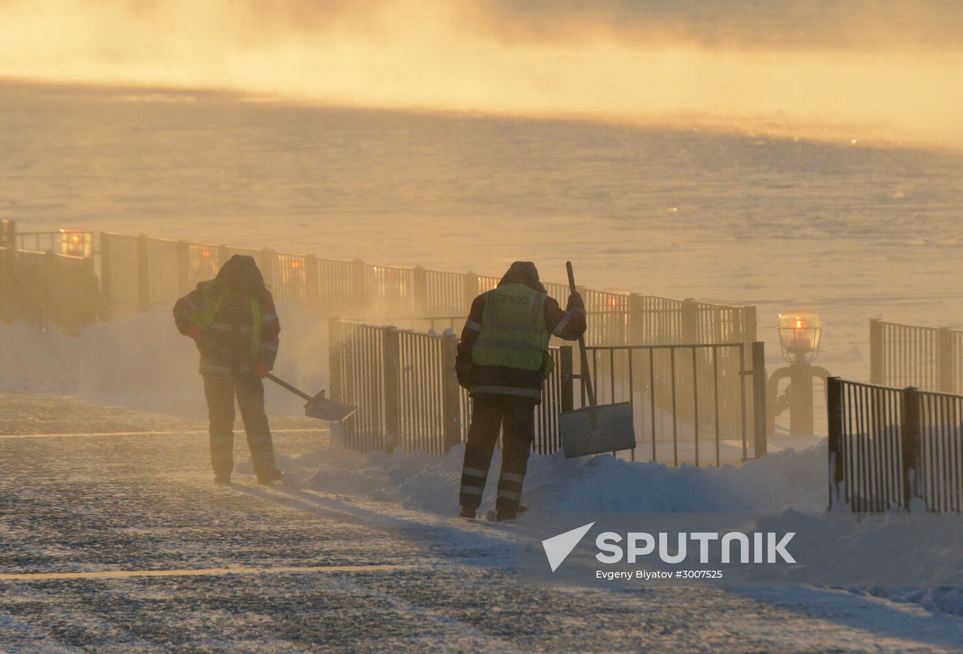 Freezing temperatures in Moscow