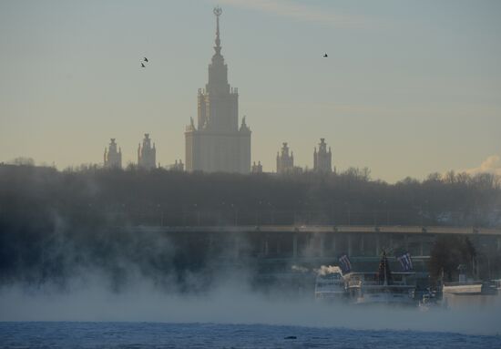 Freezing temperatures in Moscow