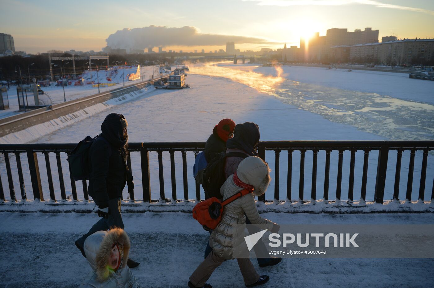 Freezing temperatures in Moscow