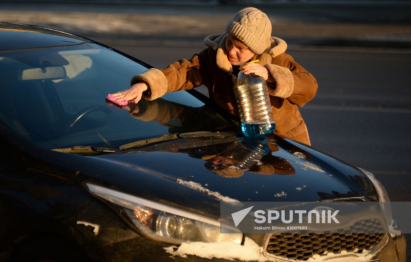 Freezing temperatures in Moscow
