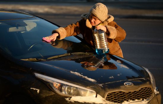 Freezing temperatures in Moscow