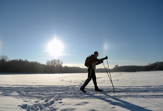 Freezing temperatures in Moscow