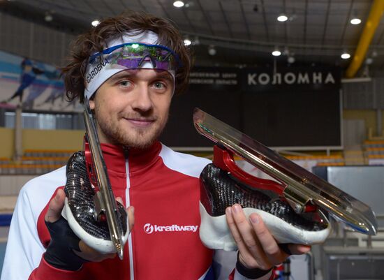 Russian speed skater Denis Yuskov