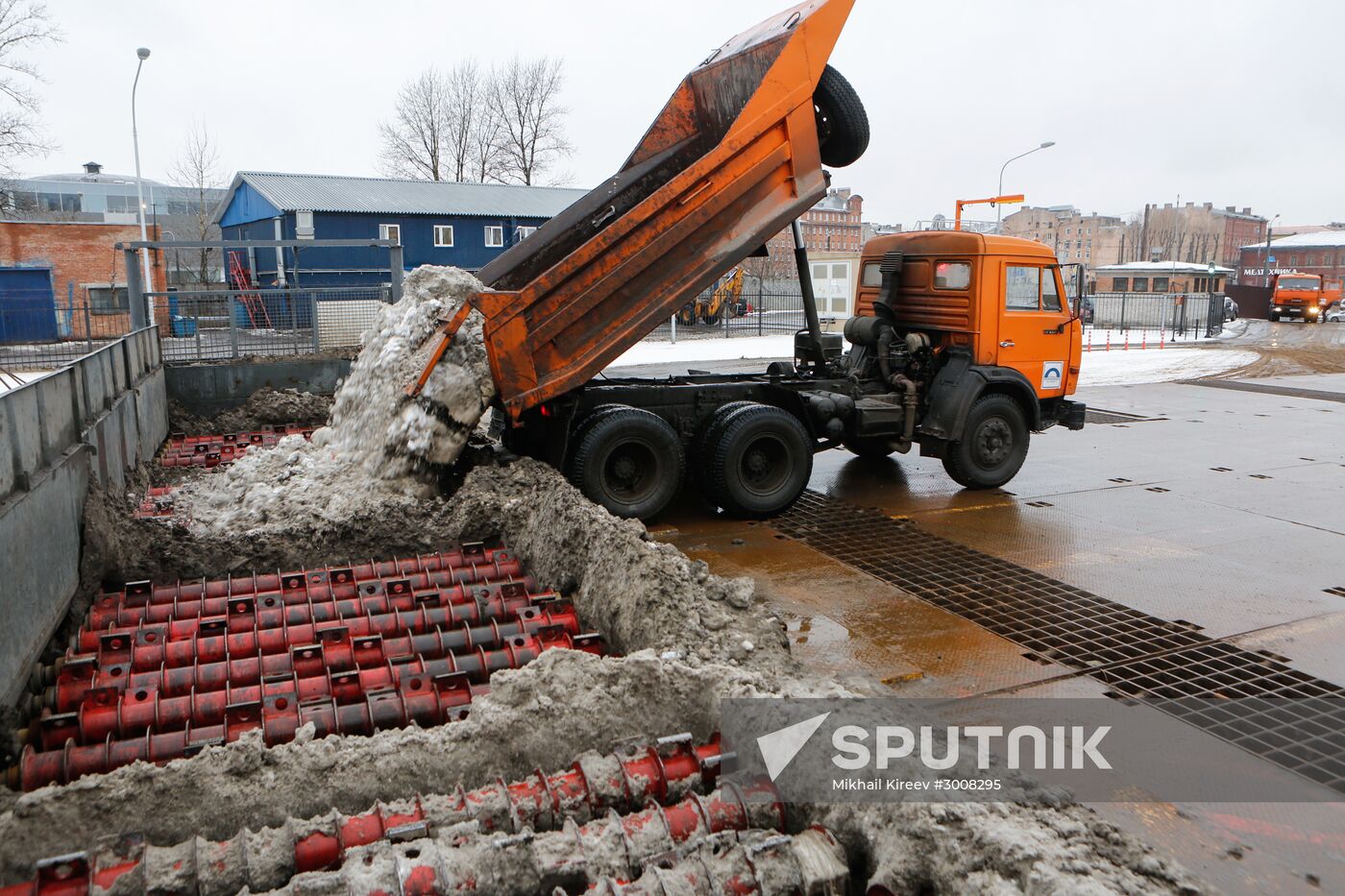 Snowmelters in St. Petersburg