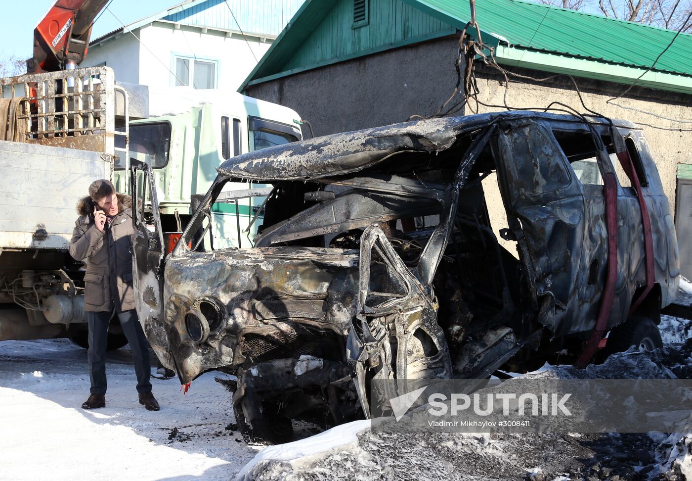 Major car accident involving ambulance car in Sakhalin