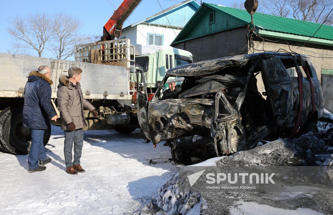 Major car accident involving ambulance car in Sakhalin