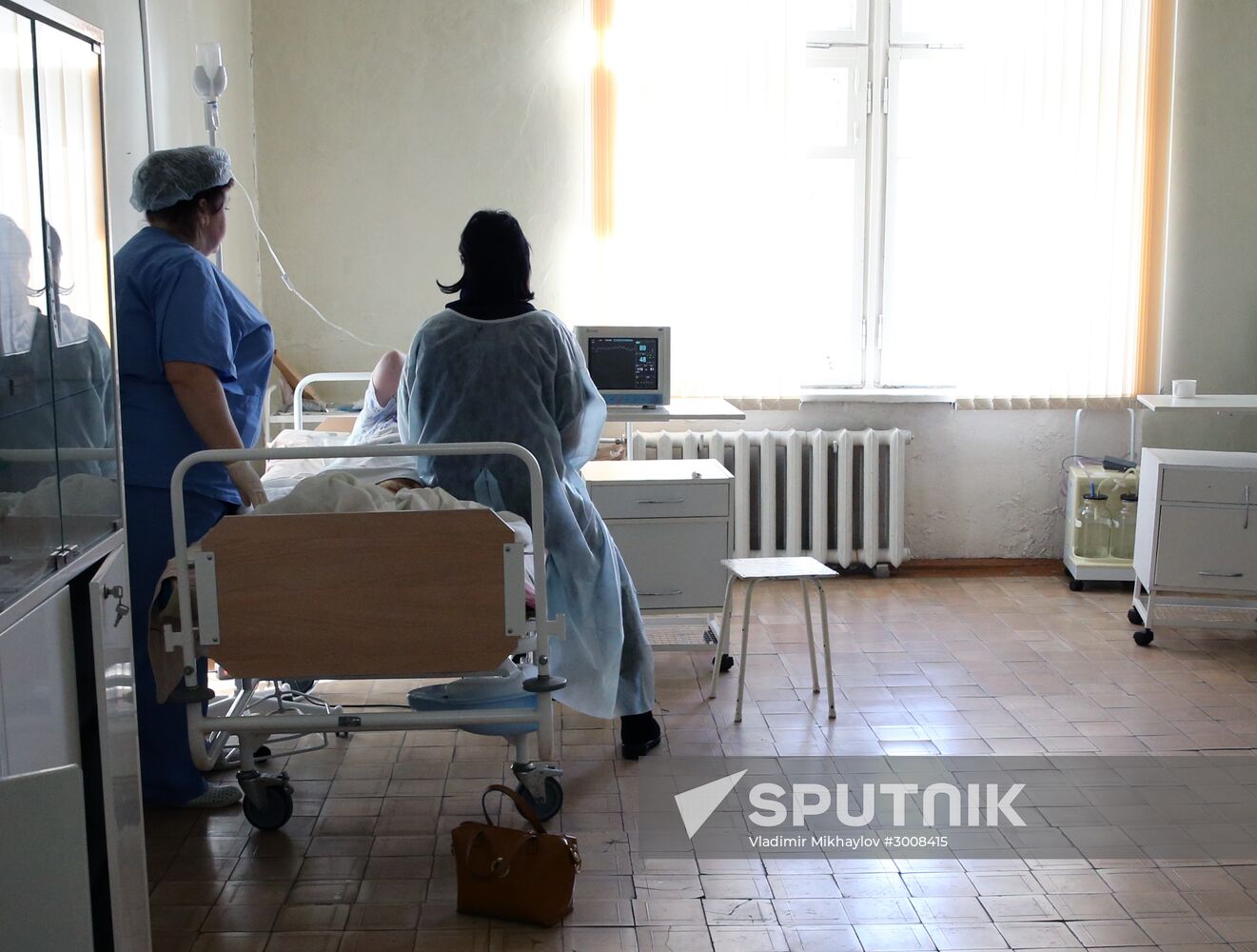 Major car accident involving ambulance car in Sakhalin
