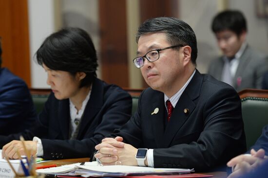 Russian Minister of Energy Alexander Novak meets with Japanese Minister of Economy, Trade, and Industry Hiroshige Seko