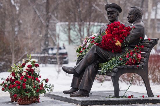 Unveiling of Sergei Korolev and Yuri Gagarin monument