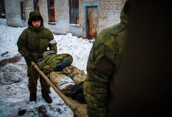 Military facility accident management drills in Leningrad Region