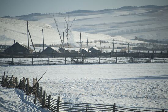 Olekan village in Nerchinsky District, Trans-Baikal Territory