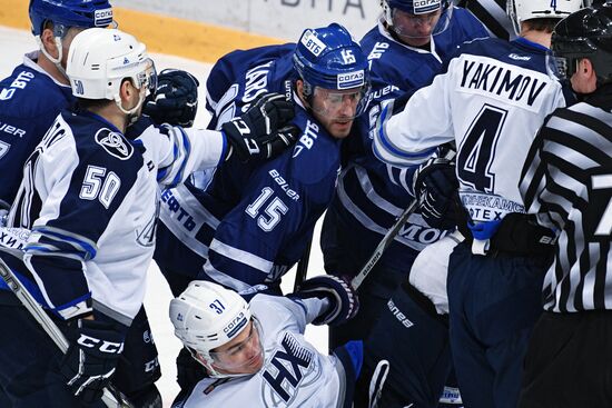 Ice hockey. KHL. Dynamo Moscow vs. Neftekhimik