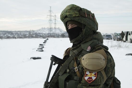 Military pentathlon competition in Donetsk Region