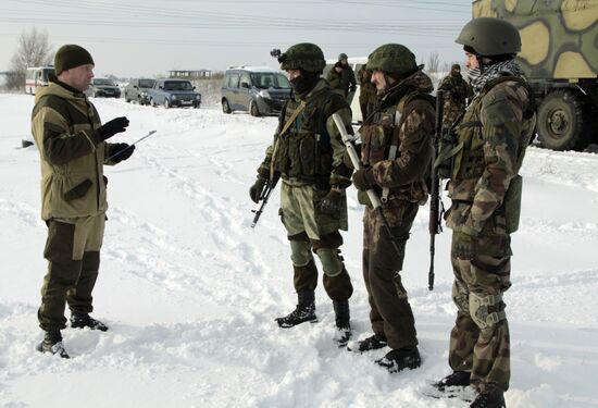 Military pentathlon competition in Donetsk Region