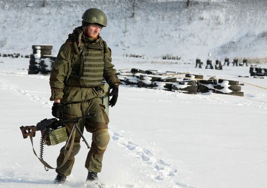 Military pentathlon competition in Donetsk Region