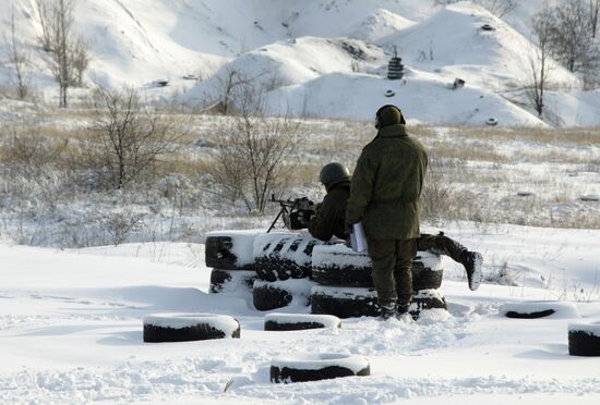 Military pentathlon competition in Donetsk Region