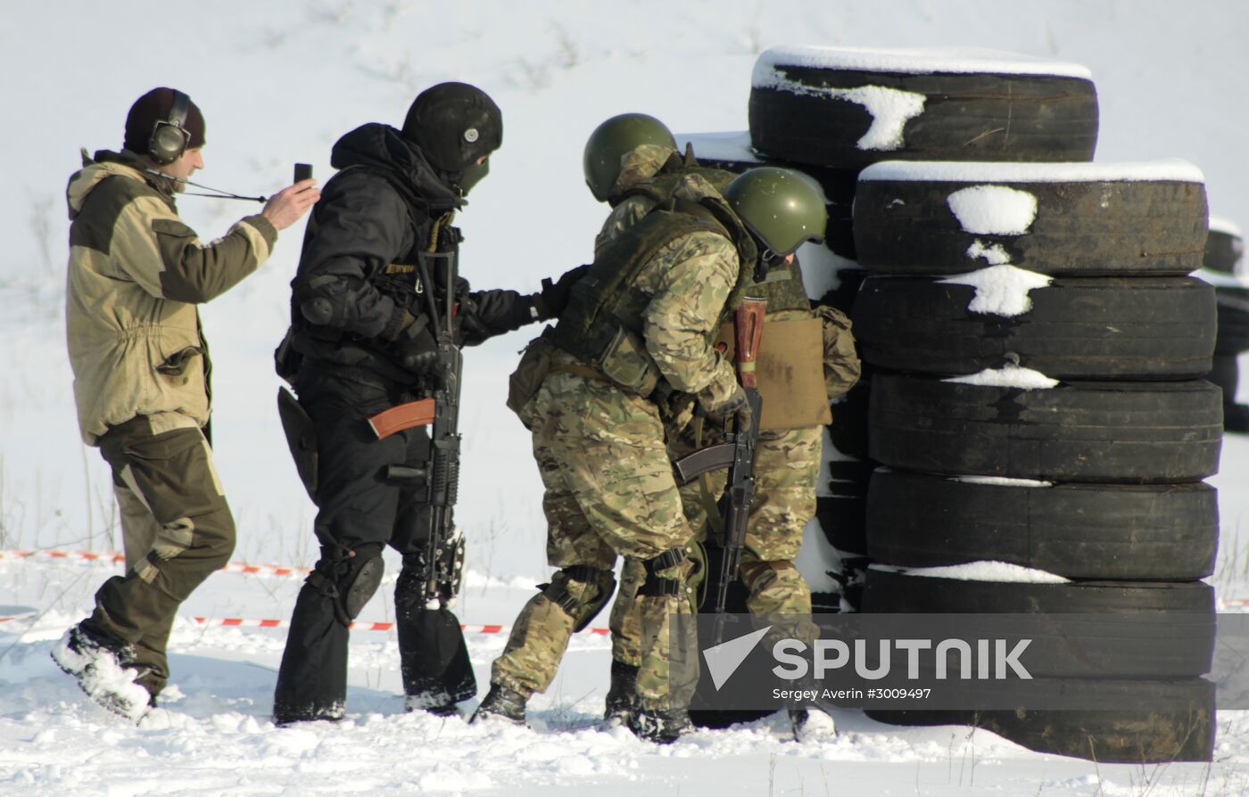 Military pentathlon competition in Donetsk Region