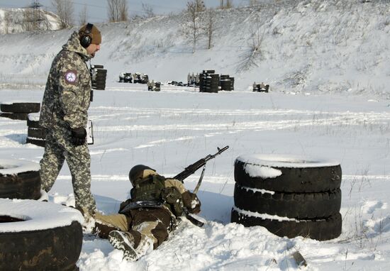 Military pentathlon competition in Donetsk Region