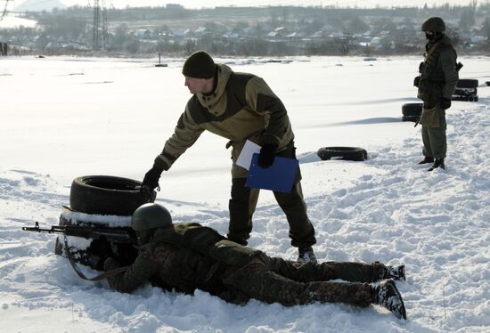 Military pentathlon competition in Donetsk Region