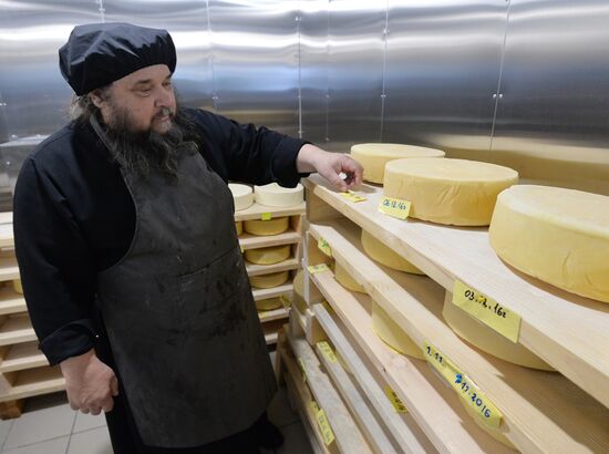Cheese production at Dalmatovo Assumption Monastery in Kurgan Region