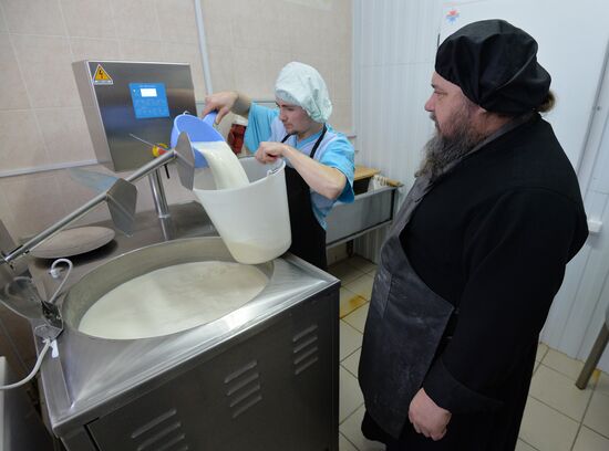 Cheese production at Dalmatovo Assumption Monastery in Kurgan Region