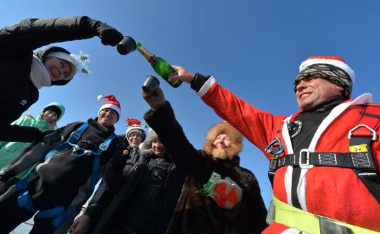 Old New Year celebrations on ice-covered Eastern Bosphorus