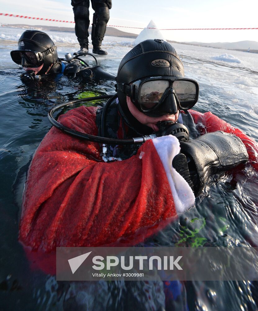 Old New Year celebrations on ice-covered Eastern Bosphorus