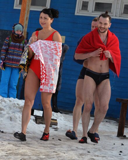 Morzh (Walrus) winter swimming club in Vladivostok