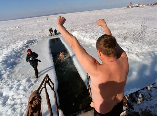Morzh (Walrus) winter swimming club in Vladivostok