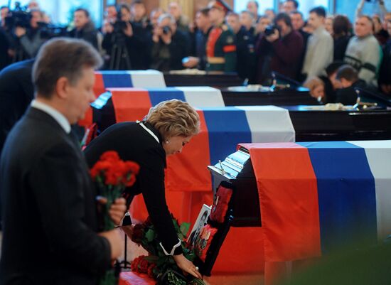 Farewell ceremony for Tu-154 crash victims
