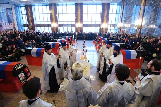 Farewell ceremony for Tu-154 crash victims