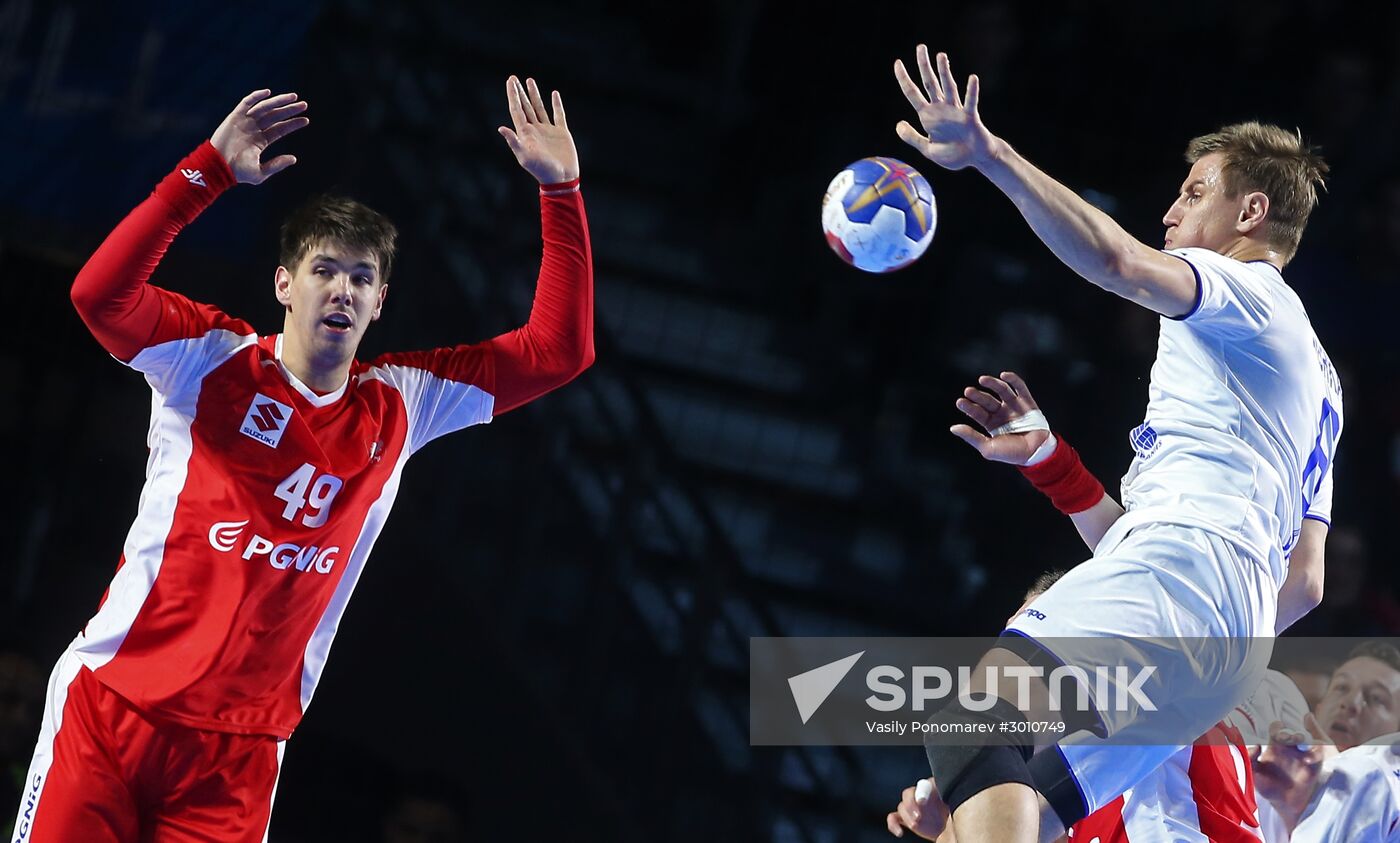The 2017 IHF World Men's Handball Championship. Poland vs. Russia