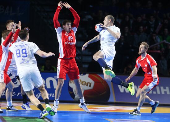The 2017 IHF World Men's Handball Championship. Poland vs. Russia