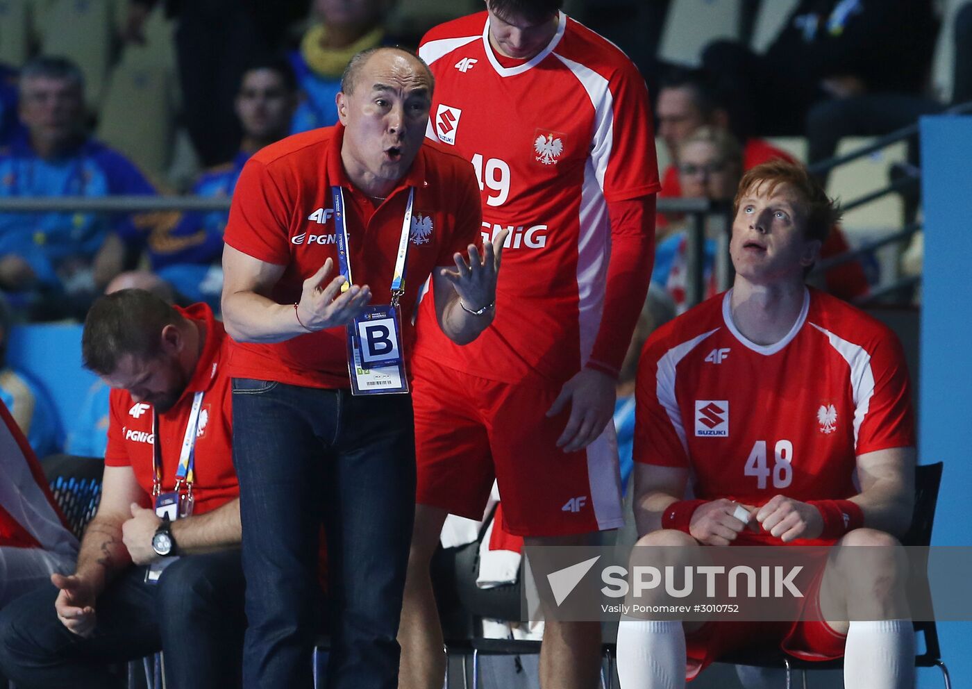 The 2017 IHF World Men's Handball Championship. Poland vs. Russia