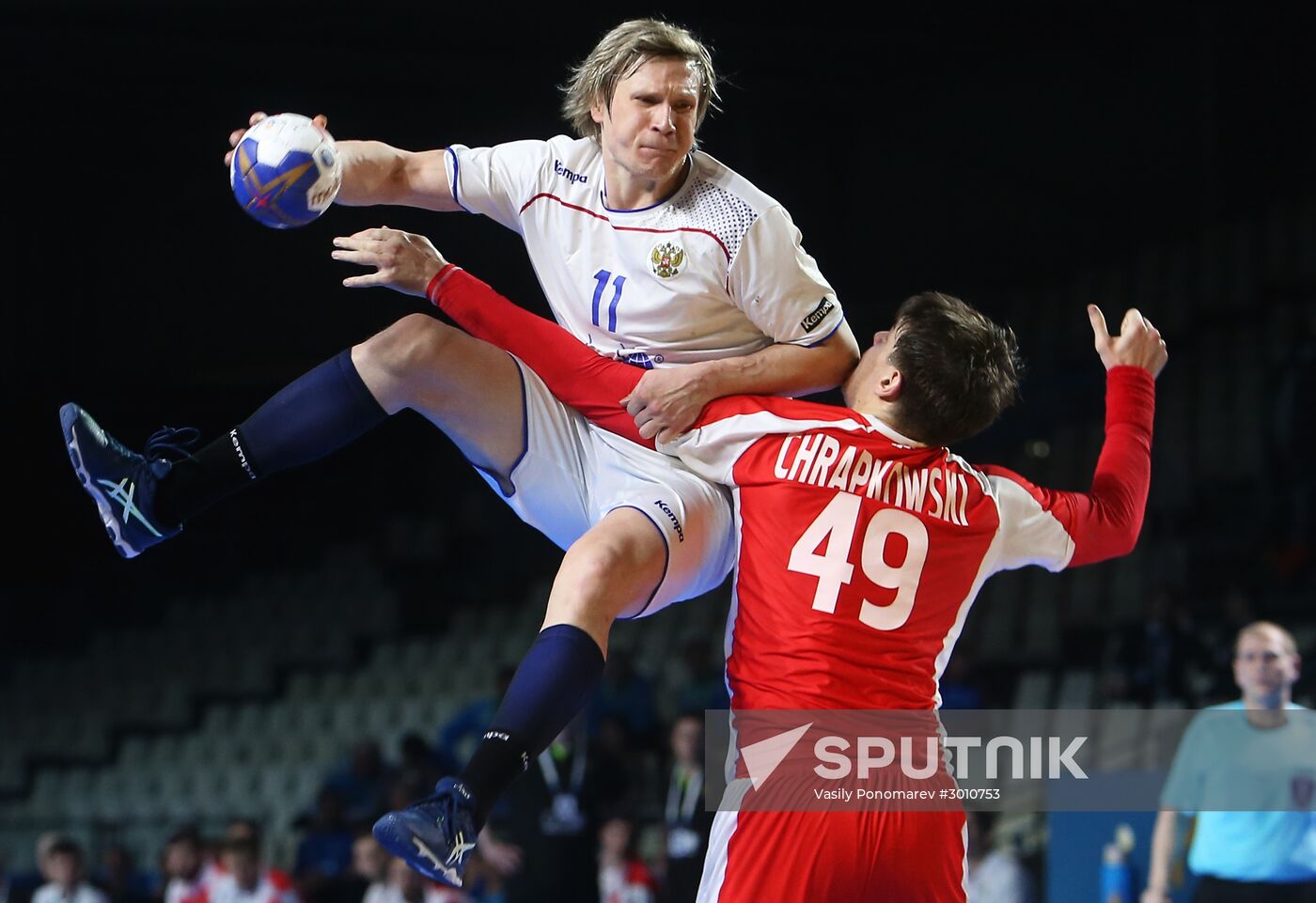 The 2017 IHF World Men's Handball Championship. Poland vs. Russia