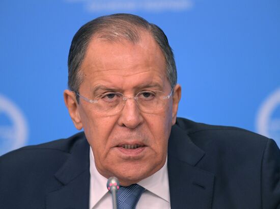 News conference with Russian Foreign Minister Sergei Lavrov