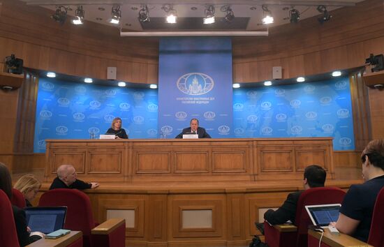 News conference with Russian Foreign Minister Sergei Lavrov