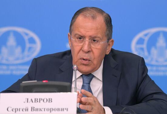 News conference with Russian Foreign Minister Sergei Lavrov