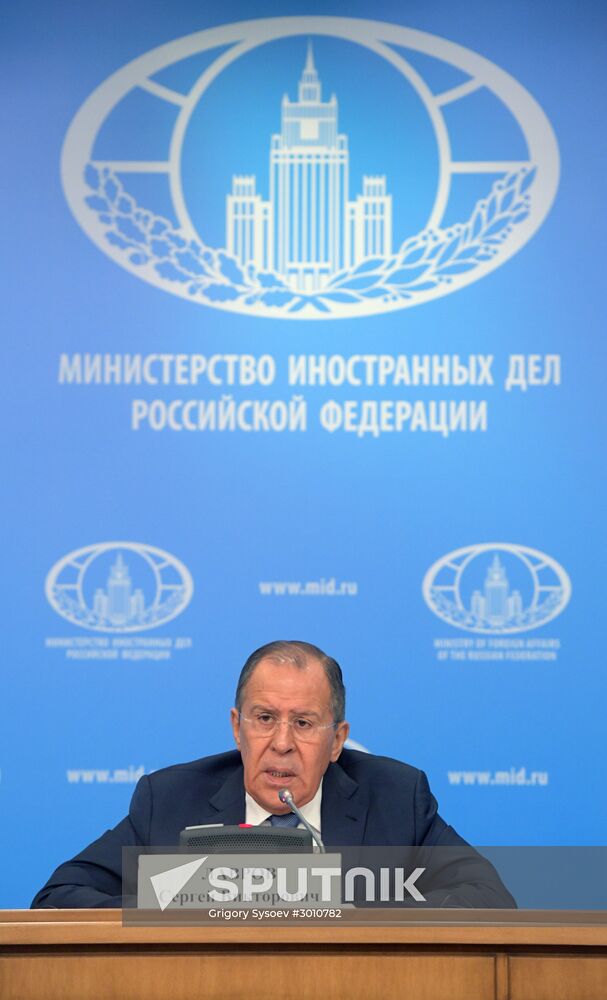 News conference with Russian Foreign Minister Sergei Lavrov