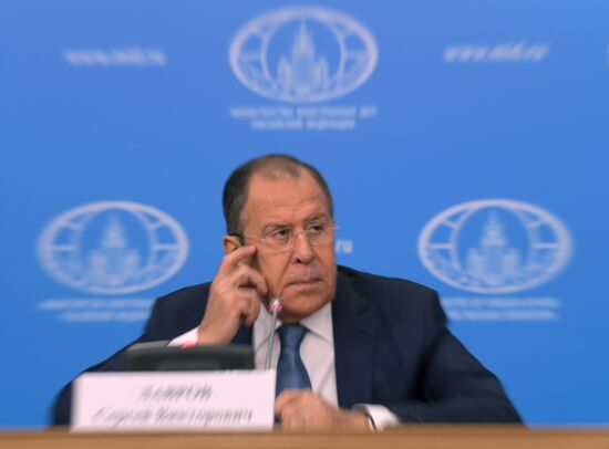 News conference with Russian Foreign Minister Sergei Lavrov