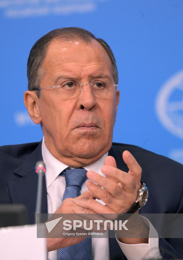 News conference with Russian Foreign Minister Sergei Lavrov