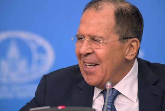 News conference with Russian Foreign Minister Sergei Lavrov