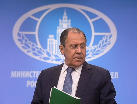 News conference with Russian Foreign Minister Sergei Lavrov