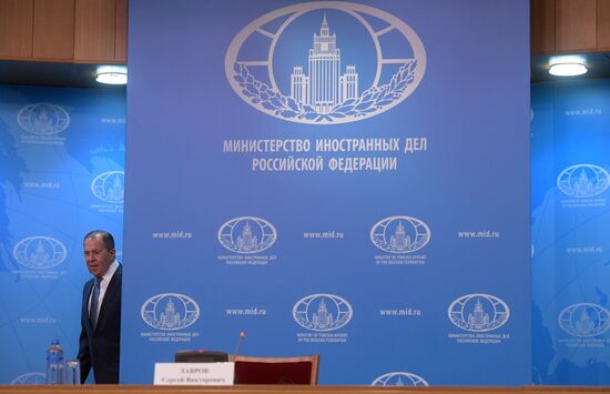 News conference with Foreign Minister Sergei Lavrov