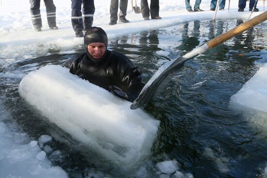Fonts prepared for Epiphany bathing in Belgorod Region