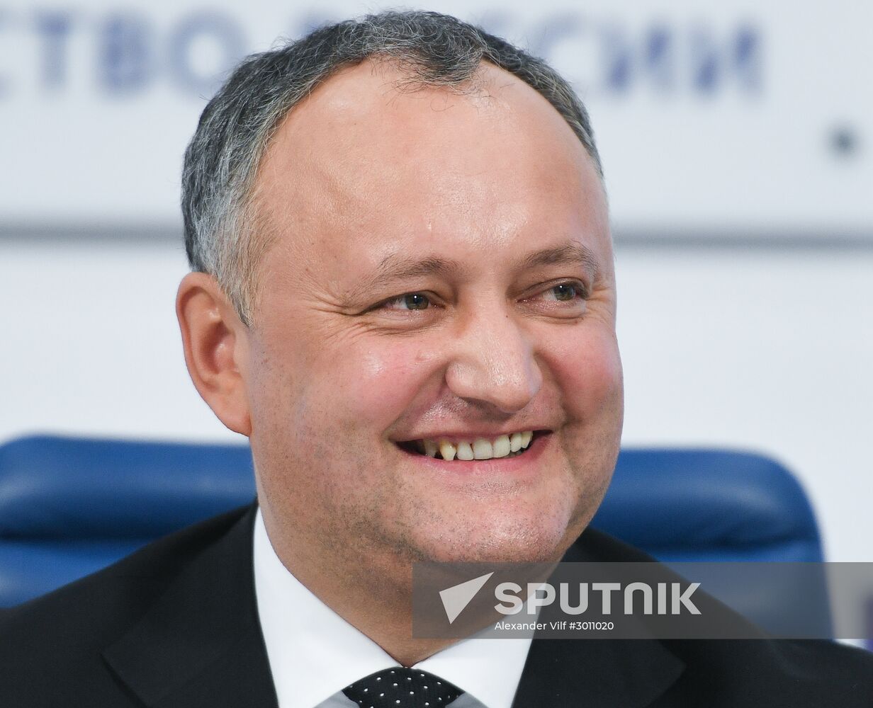 Press conference of President of Moldova Igor Dodon